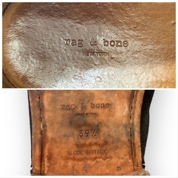 rag and bone Ankle boots,  Holly Ankle Boot, Black Waxy Suede,  Size 39.5 - Picture 11 of 13